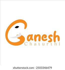 Ganesh Chaturthi creative text font.