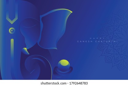 Ganesh Chaturthi Festival Background with Lord Ganesha