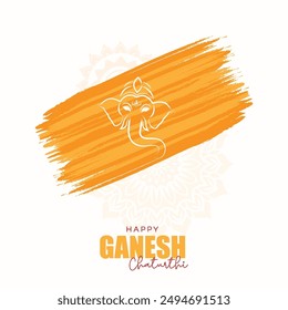 Ganesh Chaturthi, Festival with Traditional Motifs Social Media Poster