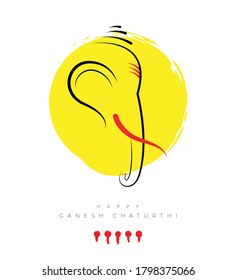 Ganesh Chaturthi Greeting Background Template Vector Illustration