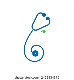 Ganesh Chaturthi Hospital Healthcare Stethoscope Minimal Illustration Concept