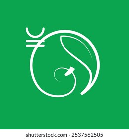 Ganesh Chaturthi leaf background. abstract vector illustration