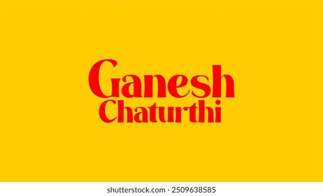 Vetor de estilo de texto Ganesh Chaturthi