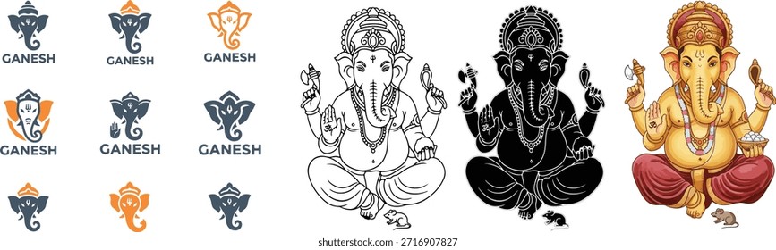 Logotipo de Ganesh sobre fondo blanco