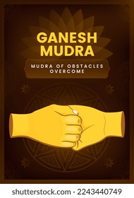Ganesh Mudra Hand Gesture - Vector illustration