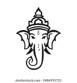 Ganesh Silhouette vector illustration art