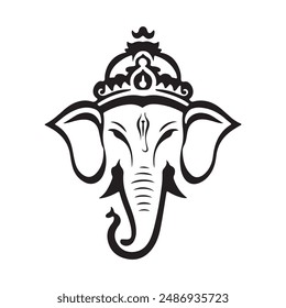 Ganesh Silhouette vector illustration art