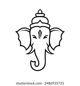 Ganesh Silhouette vector illustration art