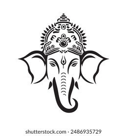 Ganesh Silhouette vector illustration art