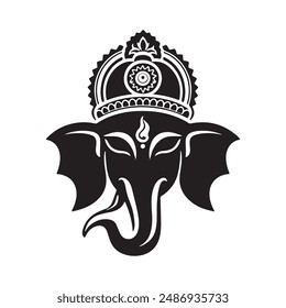 Ganesh Silhouette vector illustration art