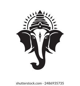 Ganesh Silhouette vector illustration art