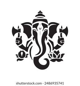 Ganesh Silhouette vector illustration art