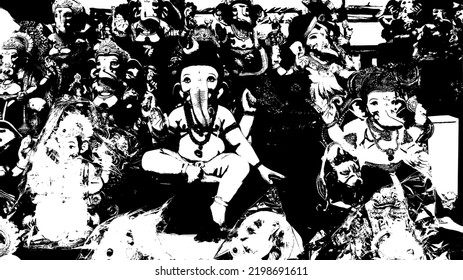 1,298 Ganesh chaturthi black white Images, Stock Photos & Vectors ...