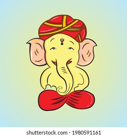Ganesh Vector Drawing or Sketch