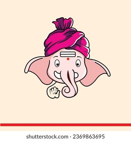 Ganesh vector illustration high quality image