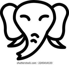 ganesh Vector illustration on a transparent background. Premium quality symmbols. Thin line vector icons for concept and graphic design.