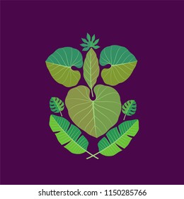 Ganesha developed by leaf it's shows nature friendly concept 