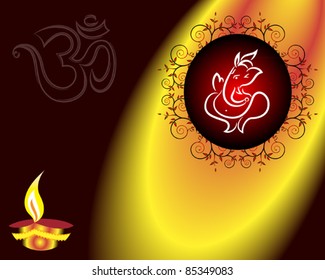 Ganesha Diwali Card