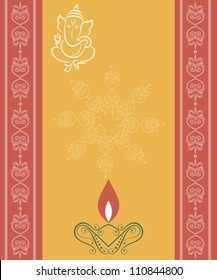 Ganesha Diwali Card Design