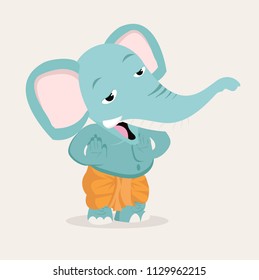 Ganesha elephant cartoon vector design