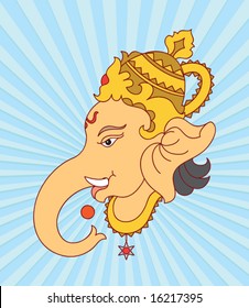 Ganesha (Elefantengott), abstrakter Hintergrund