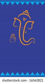 Ganesha (Elephant God) abstract background
