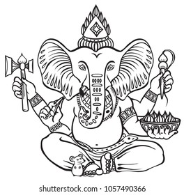 Ganesha or Ganapati from hindu pantheon