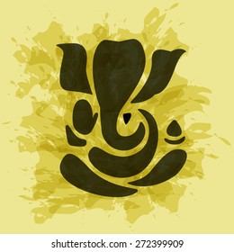 Ganesha or Ganesh stylized in black and white.