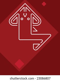 Ganesha Geometrical abstract background