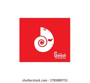 Icono de Ganesha. Ilustración vectorial rellena de negro. Símbolo de Ganesha sobre fondo blanco. Se puede usar en web y móvil.