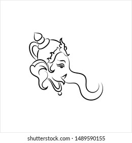 Continuous Line Drawing Set Faces Hairstyle Stock Vector (Royalty Free ...