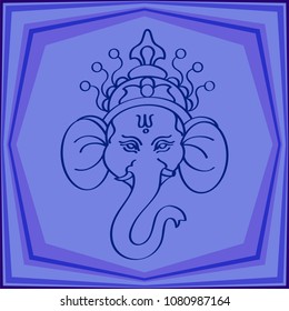 Ganesha The Lord Of Wisdom Design Vector Art Illustration