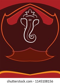 Ganesha The Lord Of Wisdom Design Vector Art Illustration