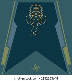 Ganesha The Lord Of Wisdom Design Vector Art Illustration