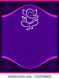 Ganesha El Señor De La Sabiduría Diseño Vector Ilustración De Arte