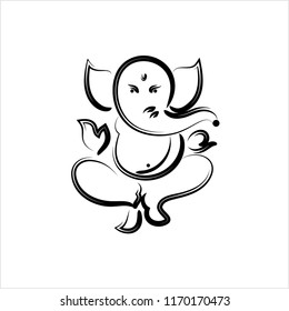 Ganesha El Señor De La Sabiduría Diseño Vector Ilustración De Arte