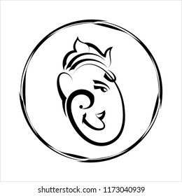 Ganesha The Lord Of Wisdom Design Vector Art Illustration