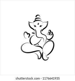 Ganesha The Lord Of Wisdom Design Vector Art Illustration