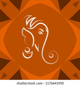 Ganesha The Lord Of Wisdom Design Vector Art Illustration