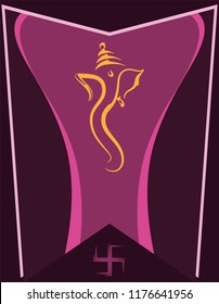 Ganesha The Lord Of Wisdom Design Vector Art Illustration