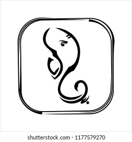 Ganesha El Señor De La Sabiduría Diseño Vector Ilustración De Arte