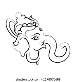 Ganesha The Lord Of Wisdom Design Vector Art Illustration