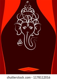 Ganesha, der Herr der Weisheit Design Vektorgrafik Illustration