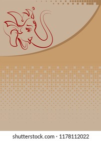Ganesha The Lord Of Wisdom Design Vector Art Illustration