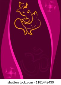 Ganesha The Lord Of Wisdom Design Vector Art Illustration