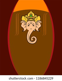 Ganesha The Lord Of Wisdom Design Vector Art Illustration