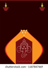 Ganesha The Lord Of Wisdom Design Vector Art Illustration
