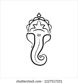 Ganesha The Lord Of Wisdom Design Vector Art Illustration