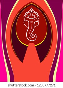Ganesha, der Herr der Weisheit Design Vektorgrafik Illustration