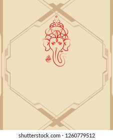 Ganesha El Señor De La Sabiduría Diseño Vector Ilustración De Arte